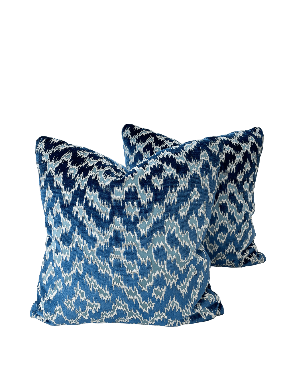 Blue & White Block Print Lumbar Pillow