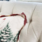 Tyrolean Winter Scene with Red Check contrast flange Pillow